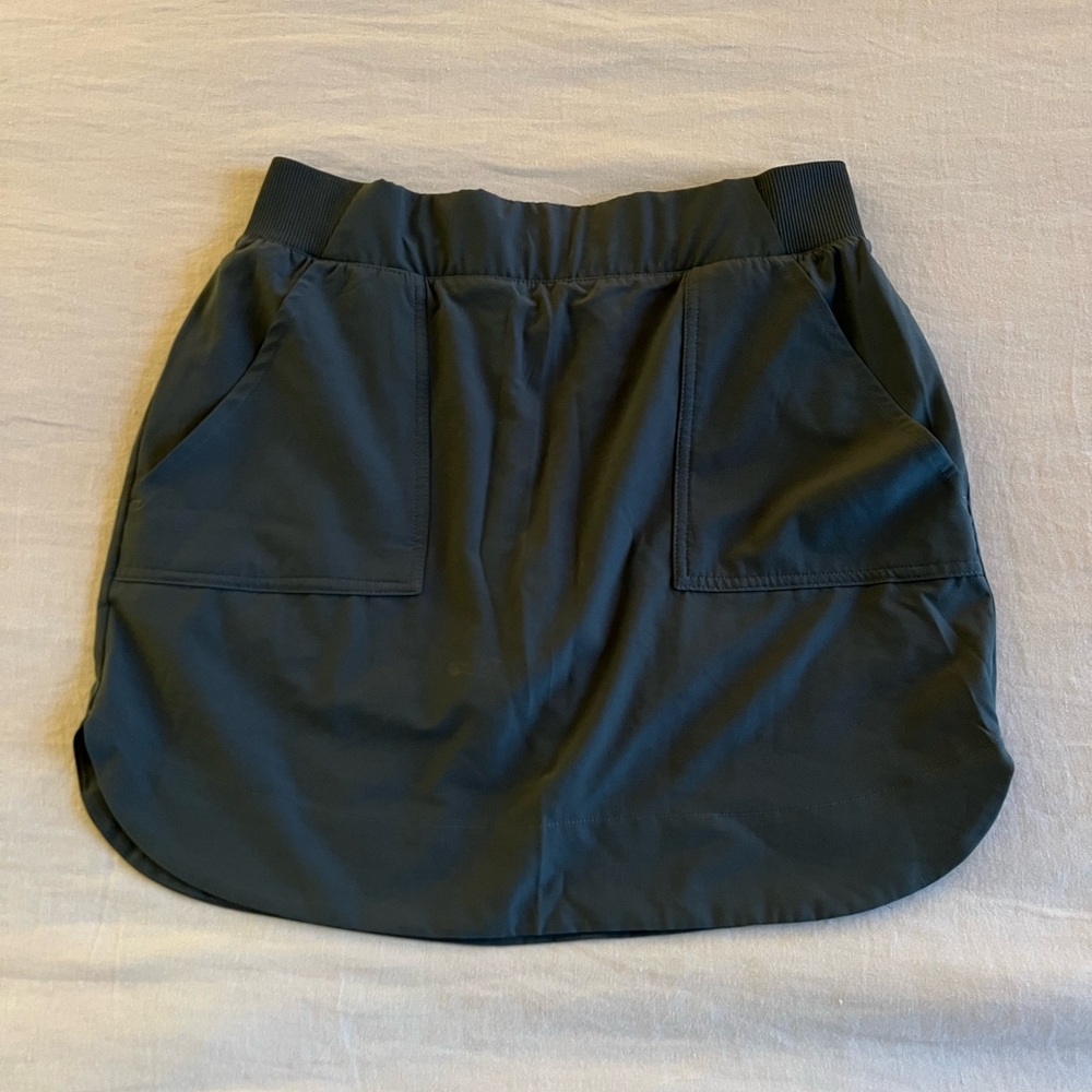 Apana Dark Green Mini Skirt with Pockets